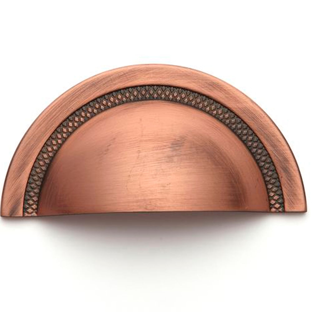 Puxador Concha Shell 64mm Vecchio Cobre Zen